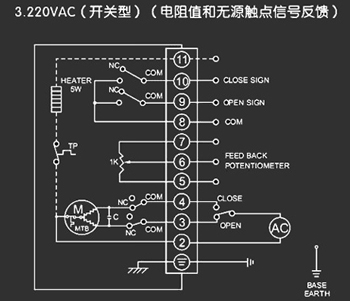 220VAC開關(guān)型<a href='http://www.mybalin.cn/Product/diefa/diandongdiefa/' target='_blank'>電動(dòng)<a href='http://www.mybalin.cn/Product/diefa/' target='_blank'>蝶閥</a></a>接線圖